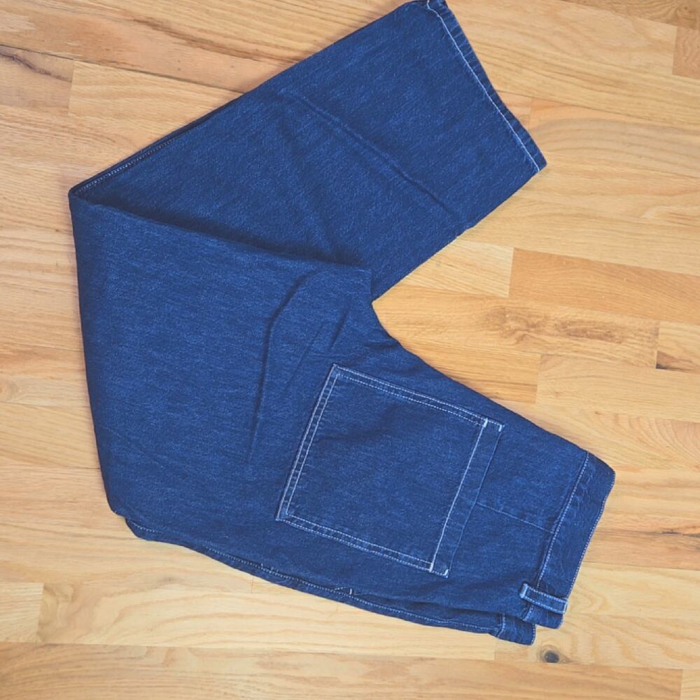 ZARA women's Carpenter straight wide leg jean size 32